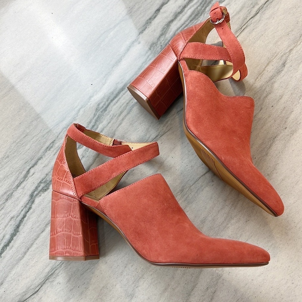 Nwot Naturalizer Women's Holland Pointed Toe Block Heel Desert Clay Size 10 - Picture 8 of 14